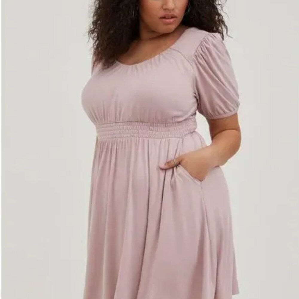 Torrid Size 1 (1x) Super Soft Stretch Purple Dress - Picture 3 of 6